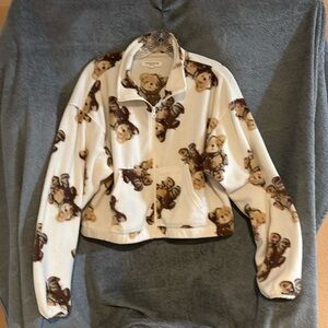 Grayson fleece pullover with dogs